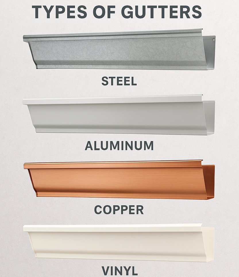 types of gutters